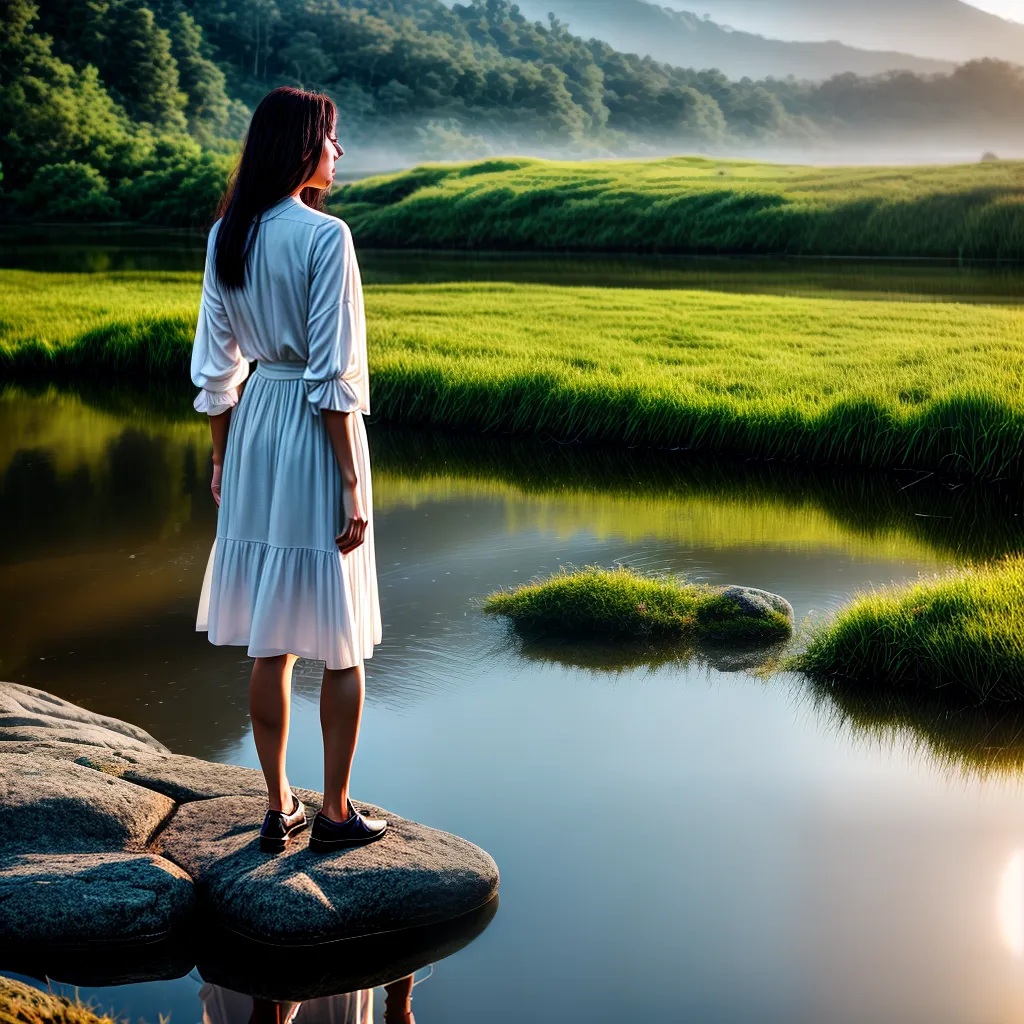 Desvendando os Significados dos Sonhos com Água com o tema Espiritualidade e Elementos Naturais. 2 Fotos reflexo lago por do sol espiritualidade