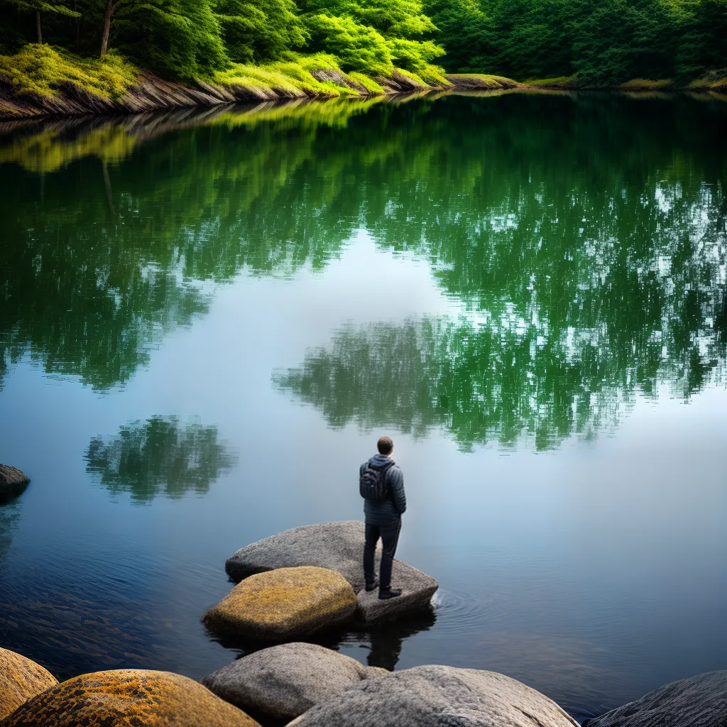 Fotos reflexo lago serenidade subconsciente