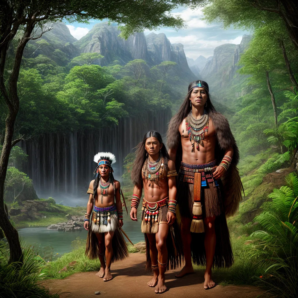 Fotos retrato indigena natureza tribo