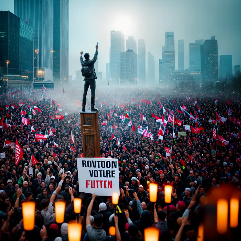 Fotos revolucao multidao lideranca esperanca