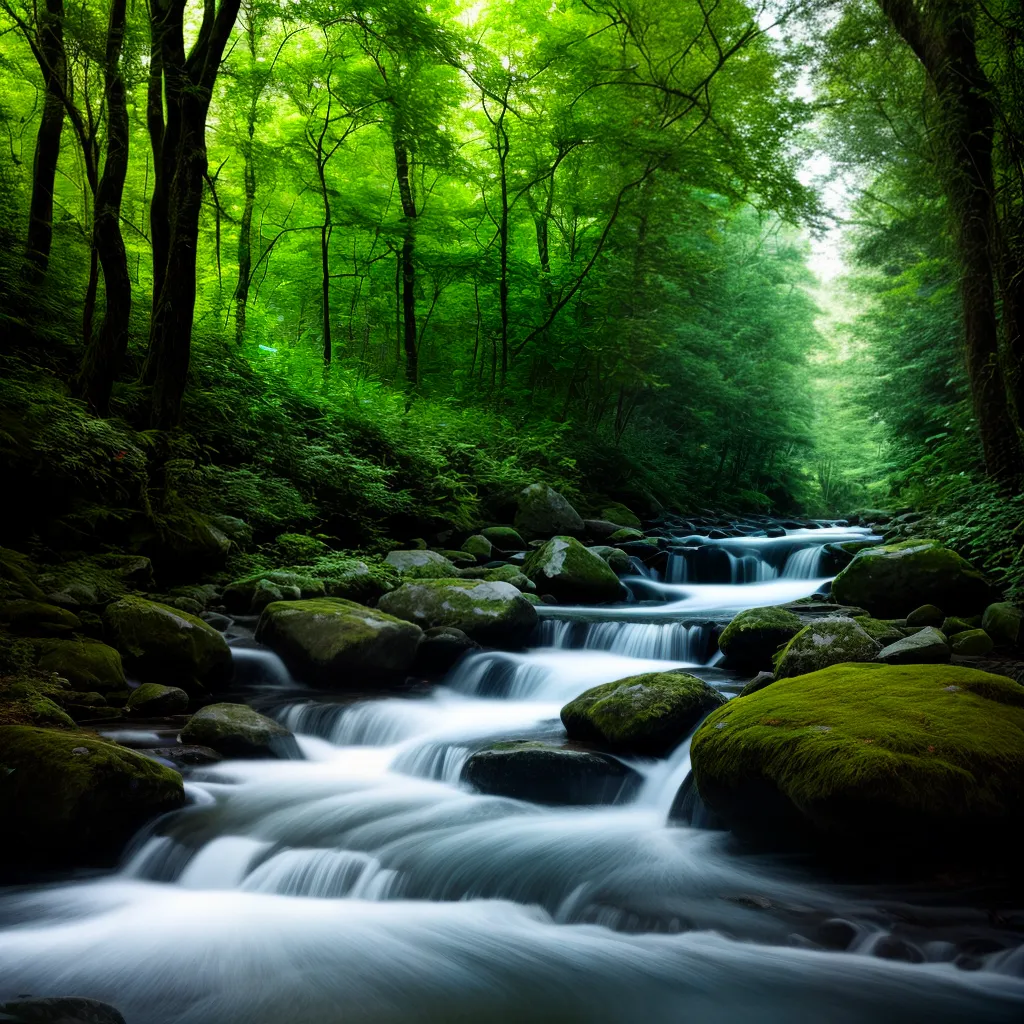 Sonhar com Riacho: qual o significado? 6 Fotos riacho floresta serenidade 1