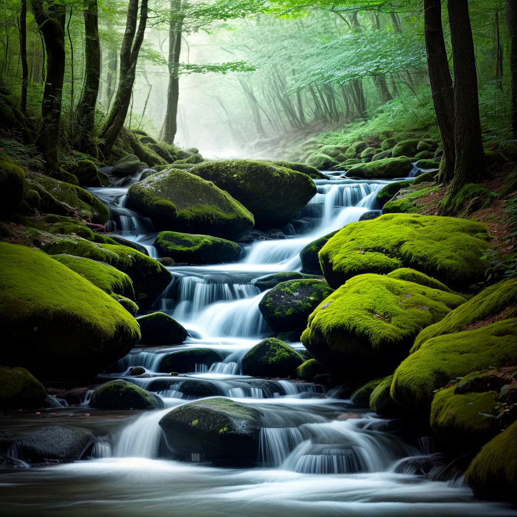 Descubra o significado de sonhar com córregos. 5 Fotos riacho floresta tranquilidade harmonia