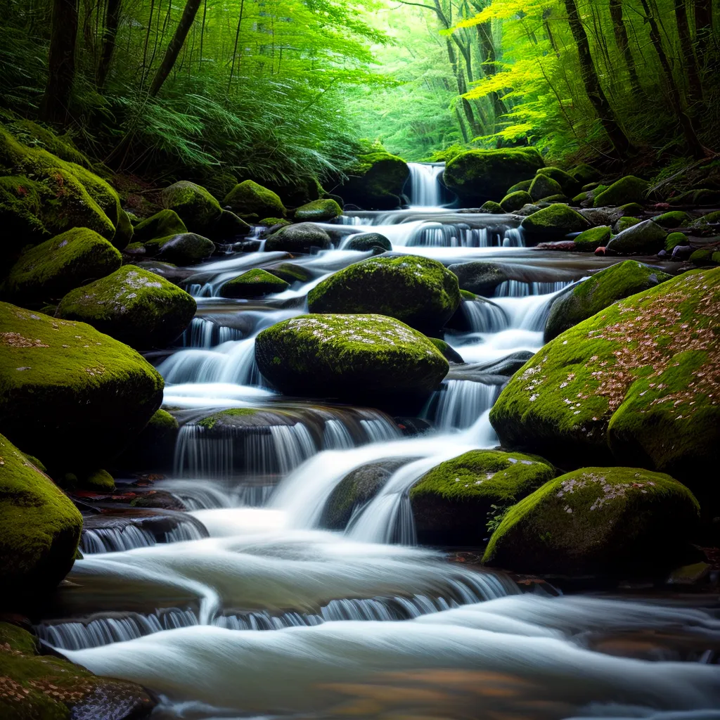 Significado de Sonhar com Água Transparente: Pureza e Renovação 5 Fotos riacho floresta verde pureza renovacao 1