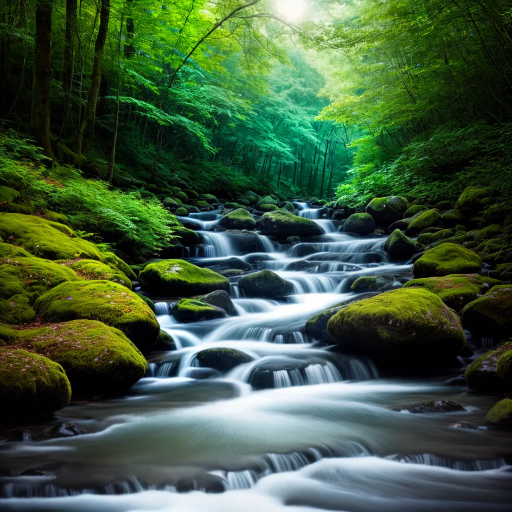 Significado de Sonhar com Água Transparente: Pureza e Renovação 2 Fotos riacho floresta verde pureza renovacao