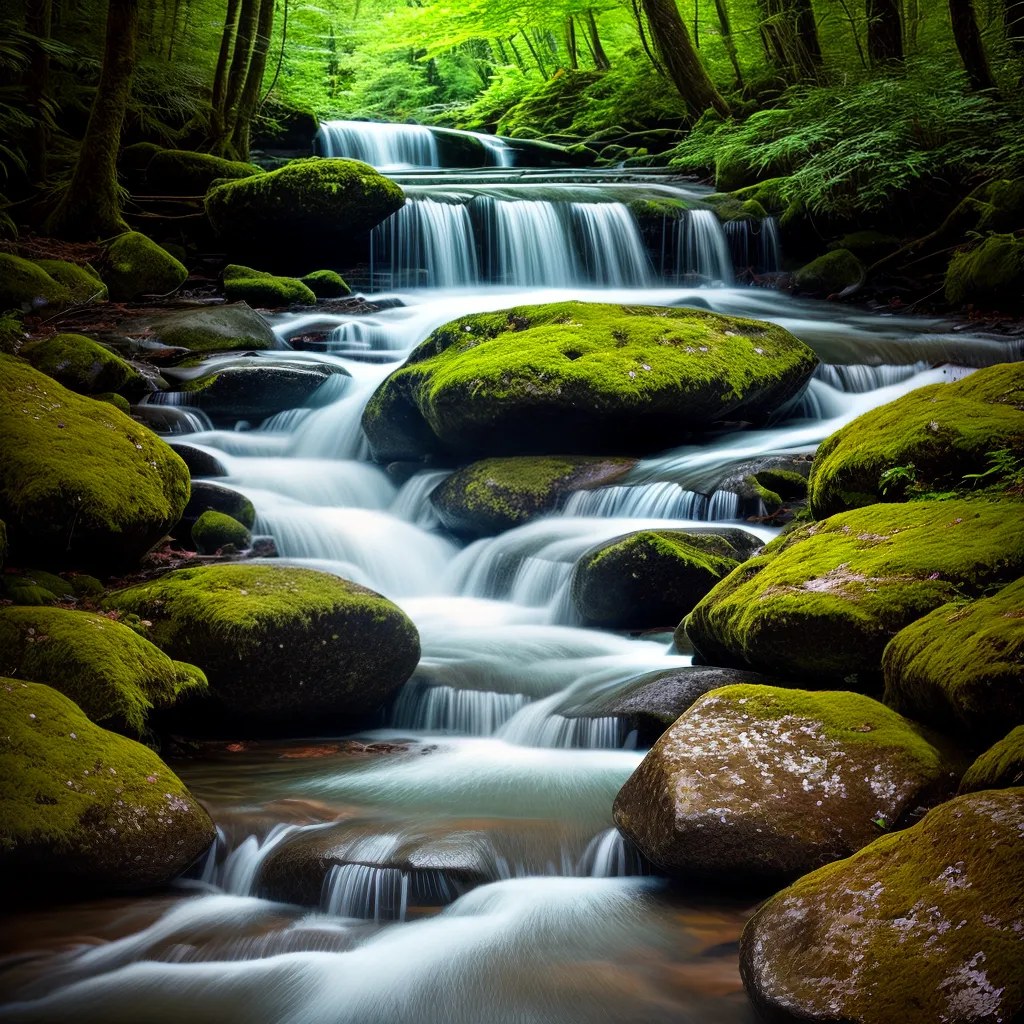 Significado de Sonhar com Água Transparente: Pureza e Renovação 3 Fotos riacho floresta verde pureza renovo