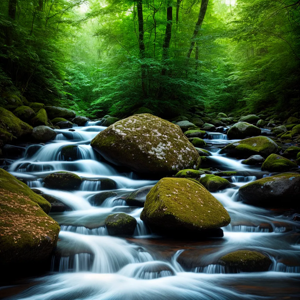 Fotos riacho floresta verde serenidade pureza