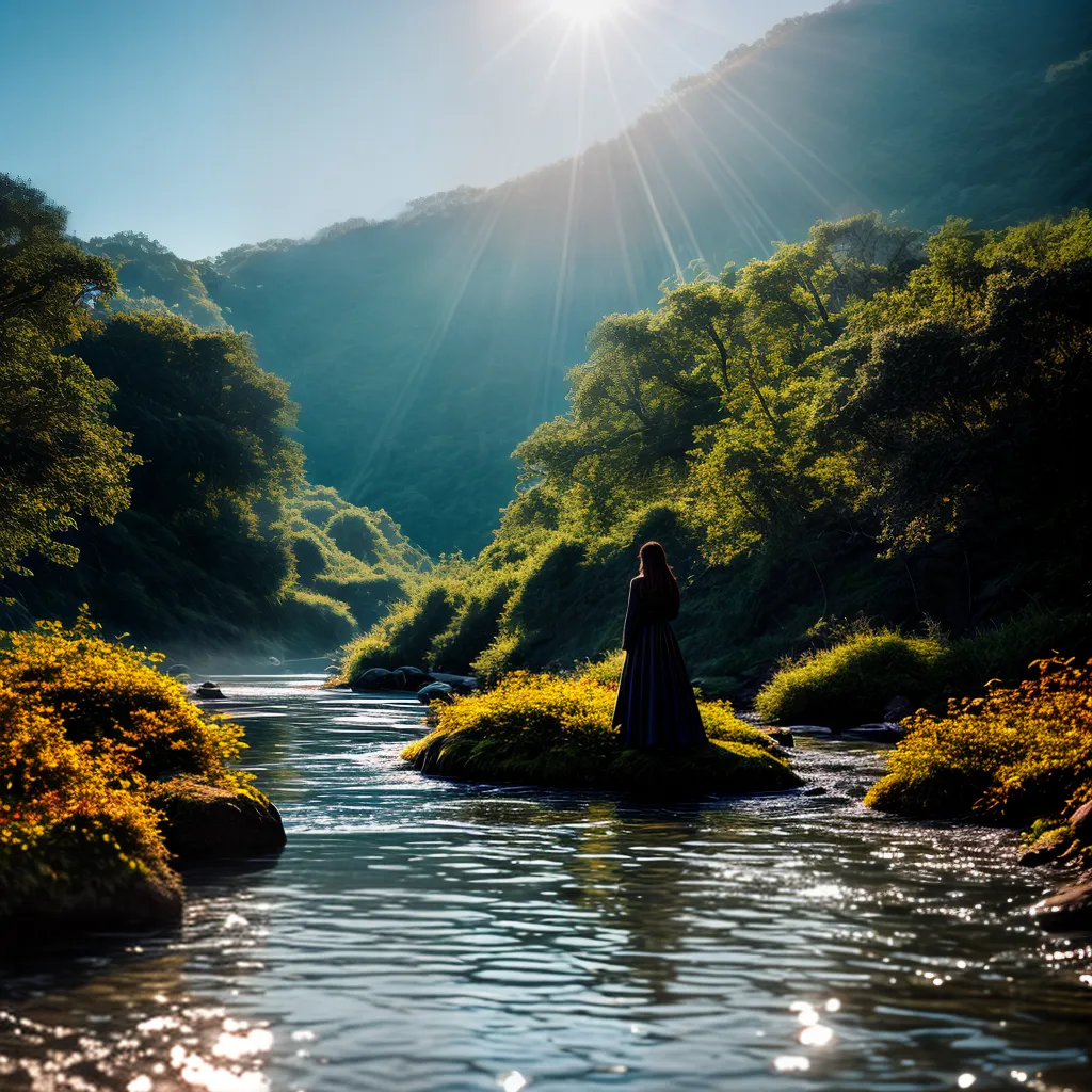 do blog: Desvendando o Significado de Sonhar com Água em Movimento 3 Fotos rio agua cristalina reflexo sol pessoa