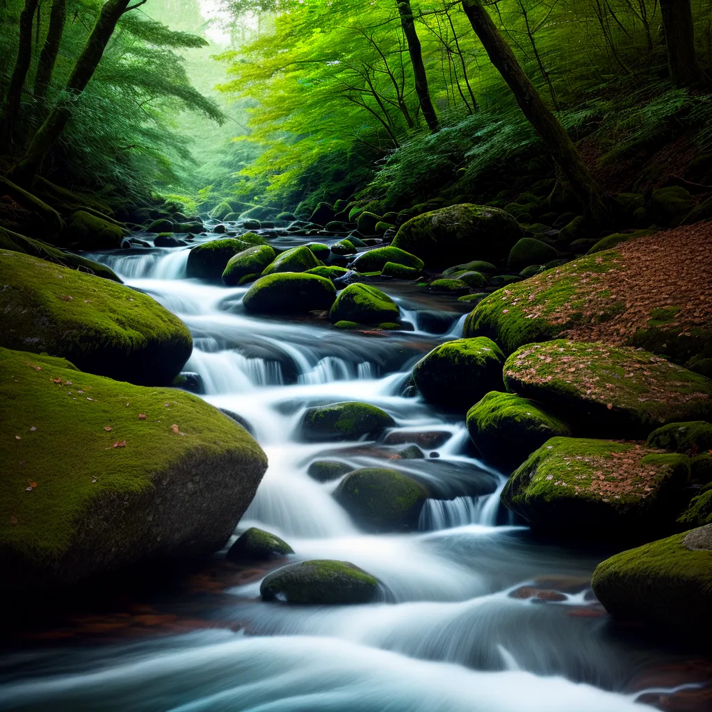 Fluvial Misterioso: Qual o Significado de Sonhar com Água Corrente 5 Fotos rio floresta luz sombra