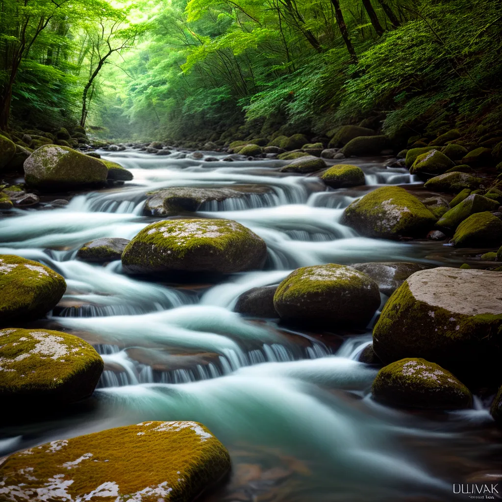 Fotos rio floresta montanhas ceu azul