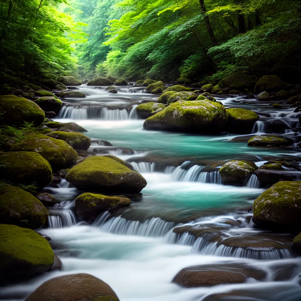 Fluvial Misterioso: Qual o Significado de Sonhar com Água Corrente 4 Fotos rio floresta montanhas sereno misterio