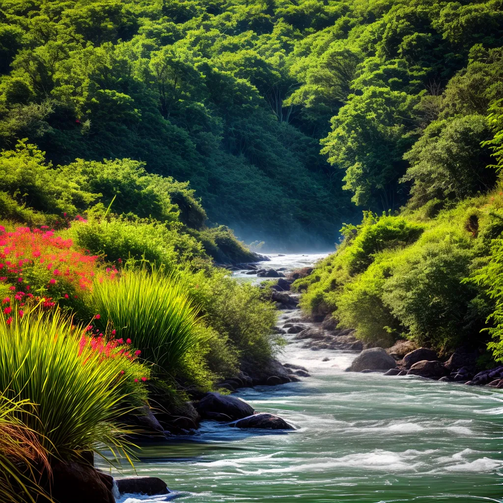 Significado de Sonhar com Água: Interpretando Rios e Marés 5 Fotos rio sereno flor colorida oceano