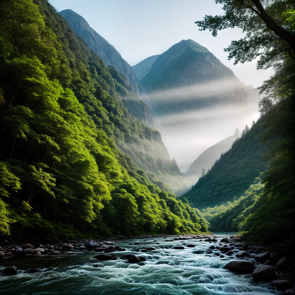 Flor na água: qual o significado de sonhar com rio 2 Fotos rio tranquilo vale verde montanhas