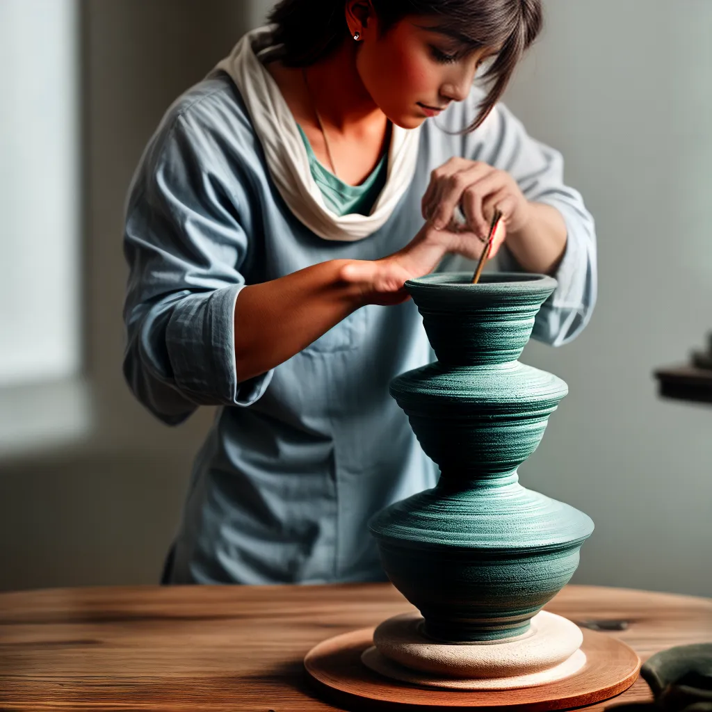 Fotos roda oleiro argila vaso criatividade