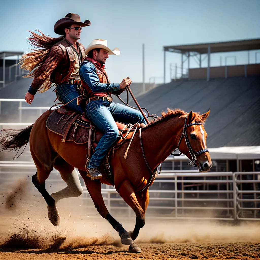 Fotos rodeo cowboy bronco desafio