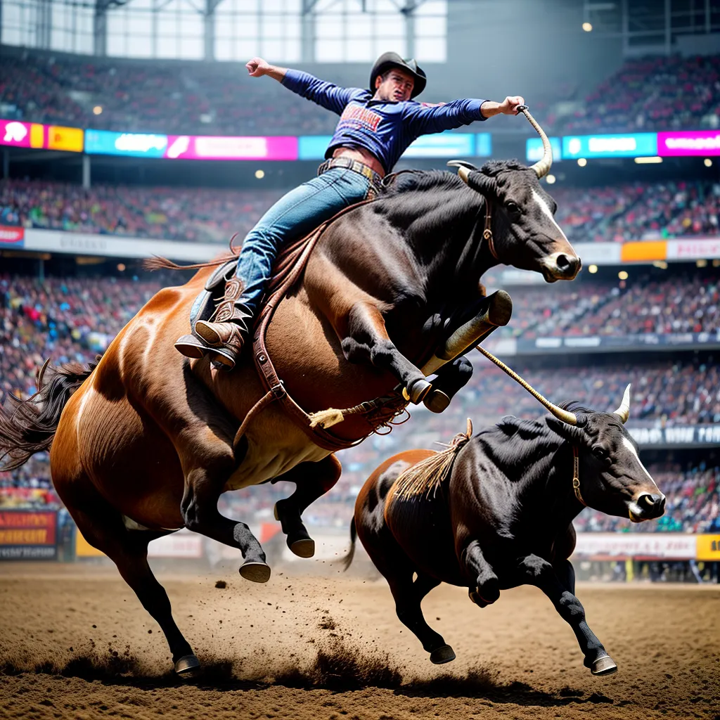 Fotos rodeo touro competicao tensao