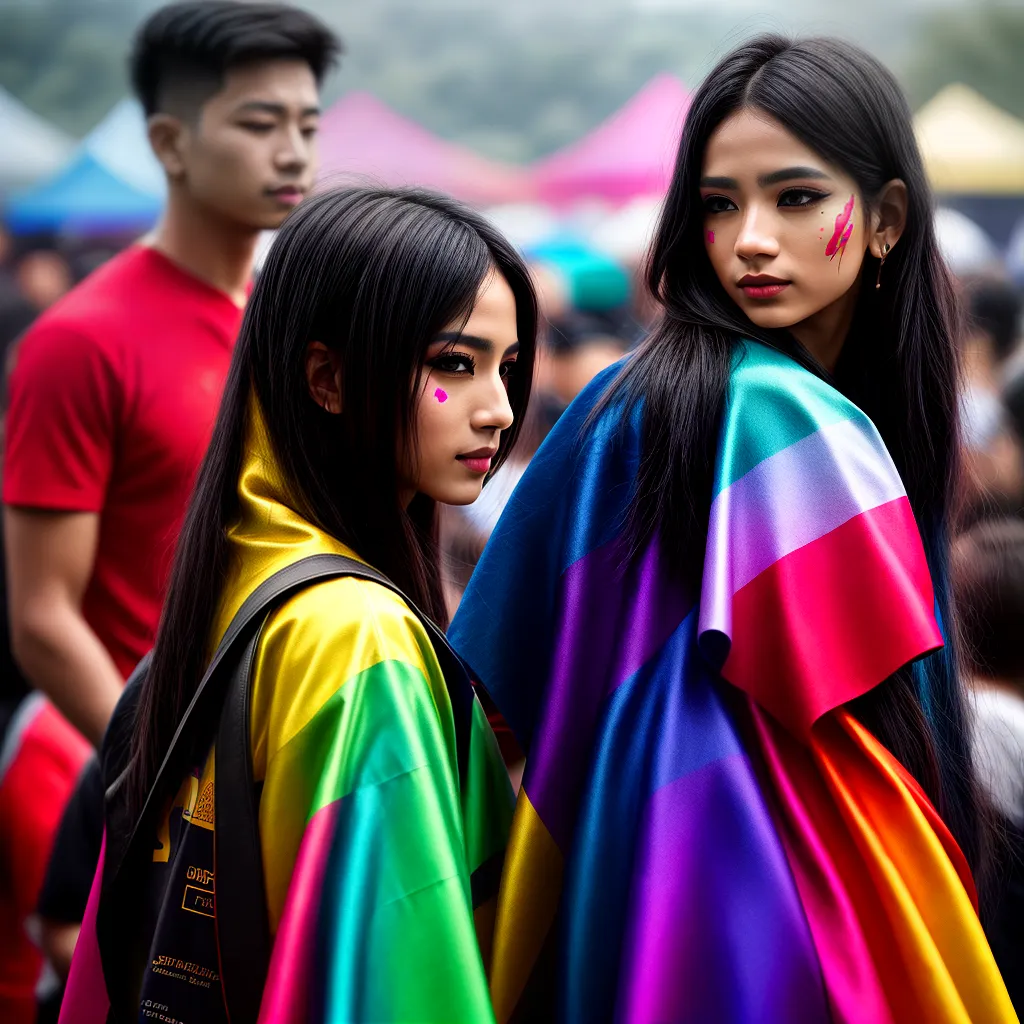 O Significado dos Sonhos nos Festivais e Eventos: Dualidade nas Experiências. 3 Fotos rosto bicolor festival multidao