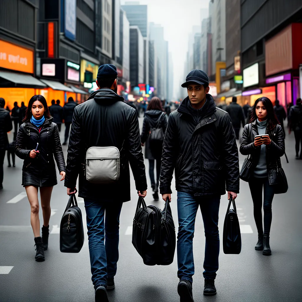 Trombadinha: O que é e como se prevenir 12 Fotos rua movimentada cuidado bolsa grupo suspeito