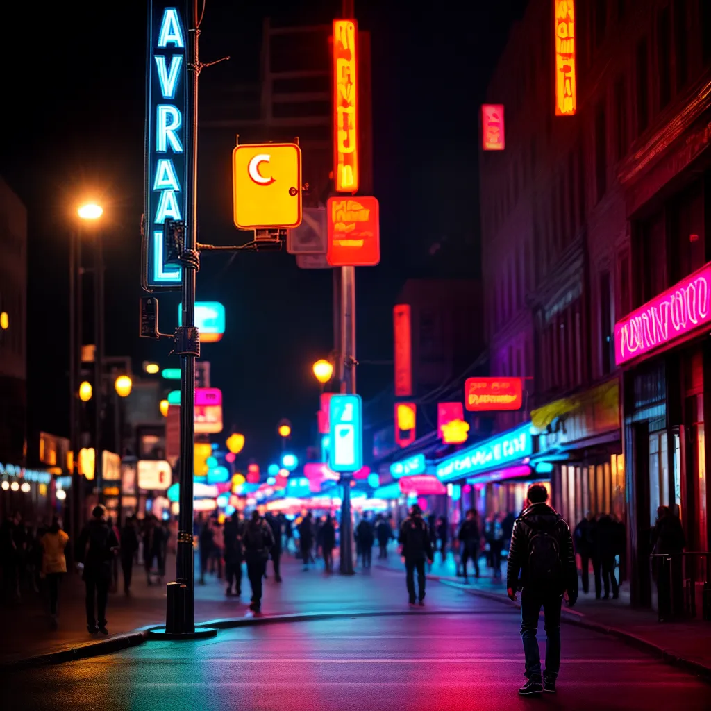 Fotos rua neon sombra incerteza noite