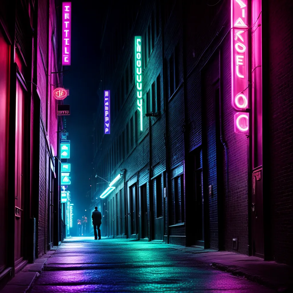 Fotos rua noturna misterio club neon