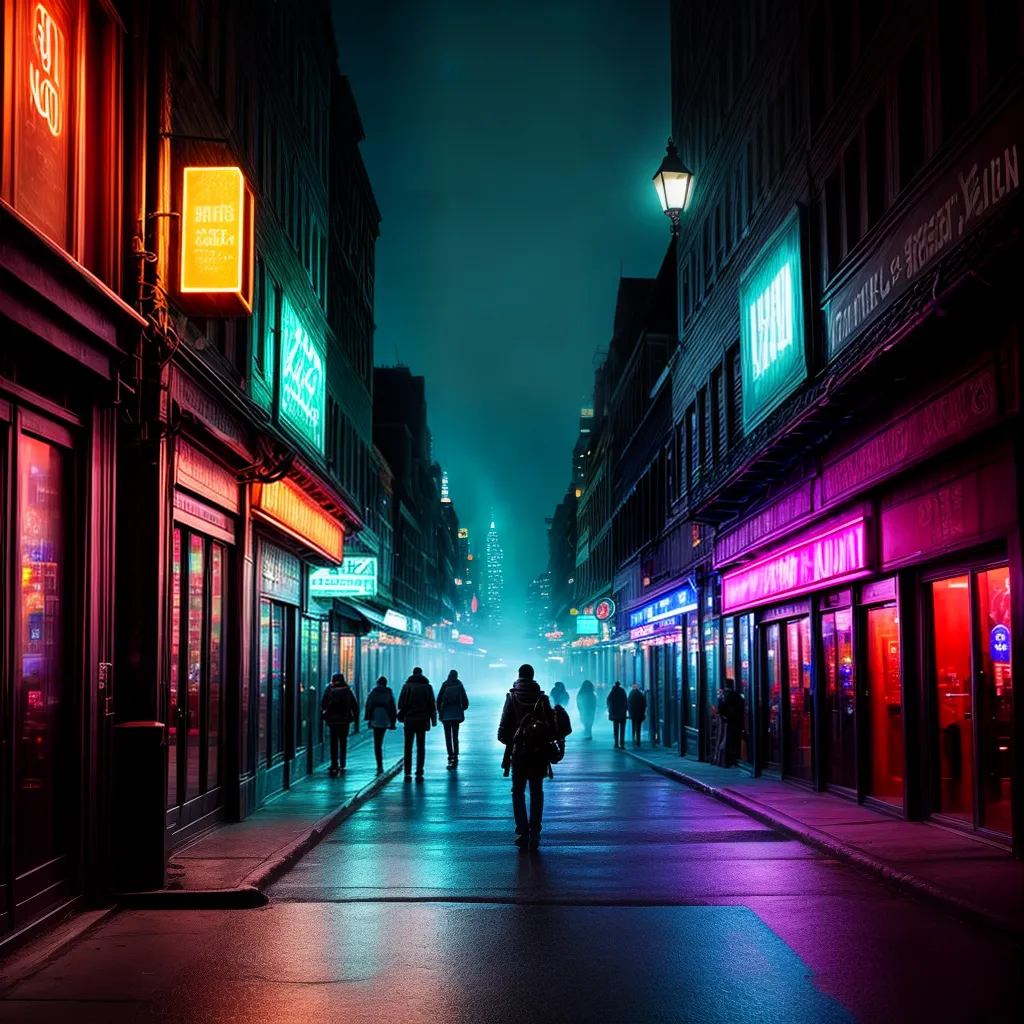 Desvendando o Significado de Sonhar com Vida Noturna 2 Fotos rua noturna solidao neon pensativo