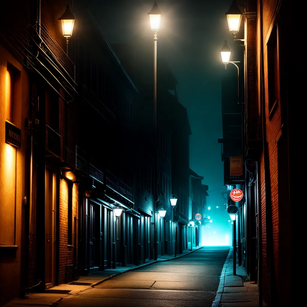 Fotos rua sombria neon sonho luzes
