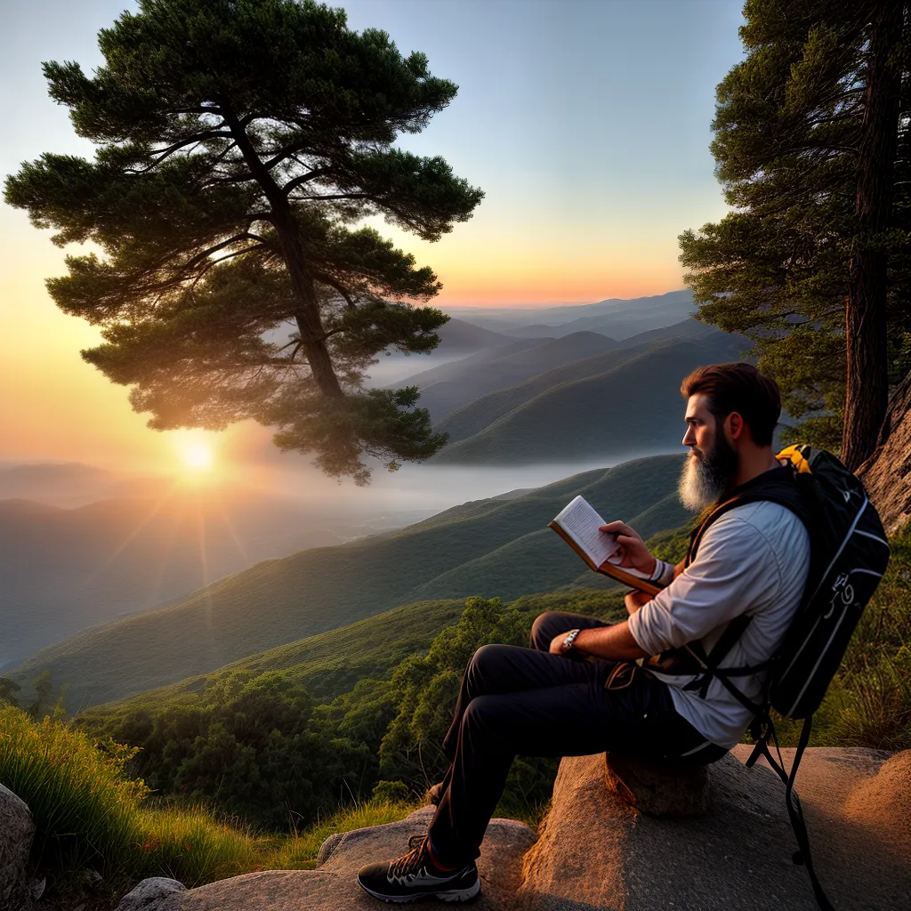 Fotos sabio montanha por do sol livro