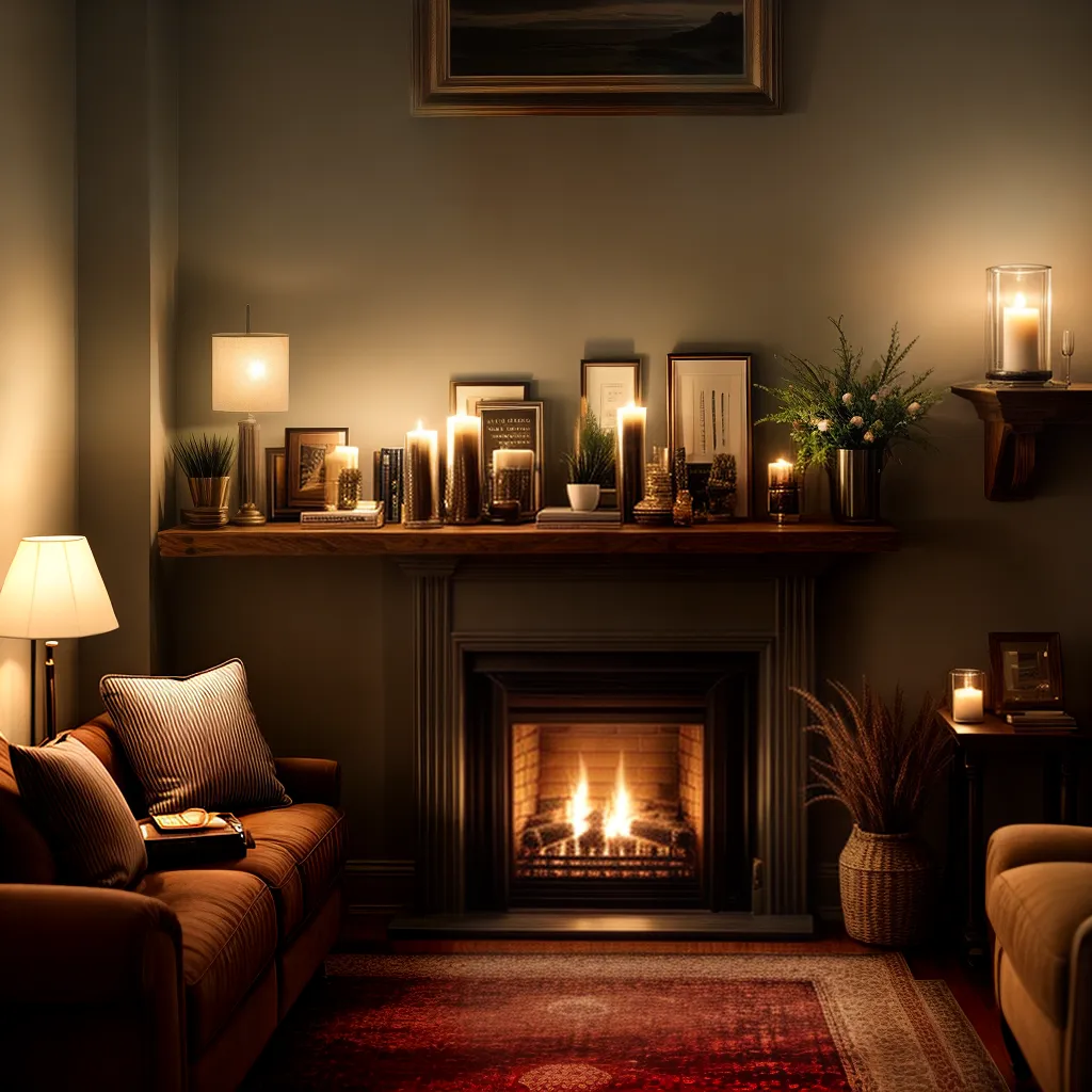 3. Aquecedor de ambiente: Sonhar com aquecedor de ambiente, o que pode significar? 2 Fotos sala aconchegante lareira livros velas