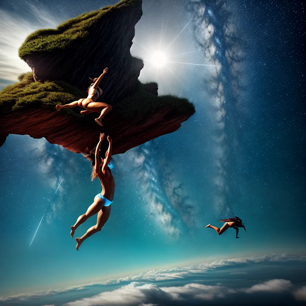 Saltitante, Transcendente e Assustador: O que significa sonhar com aventuras fora do corpo? 5 Fotos salto abismo alma voo nuvens
