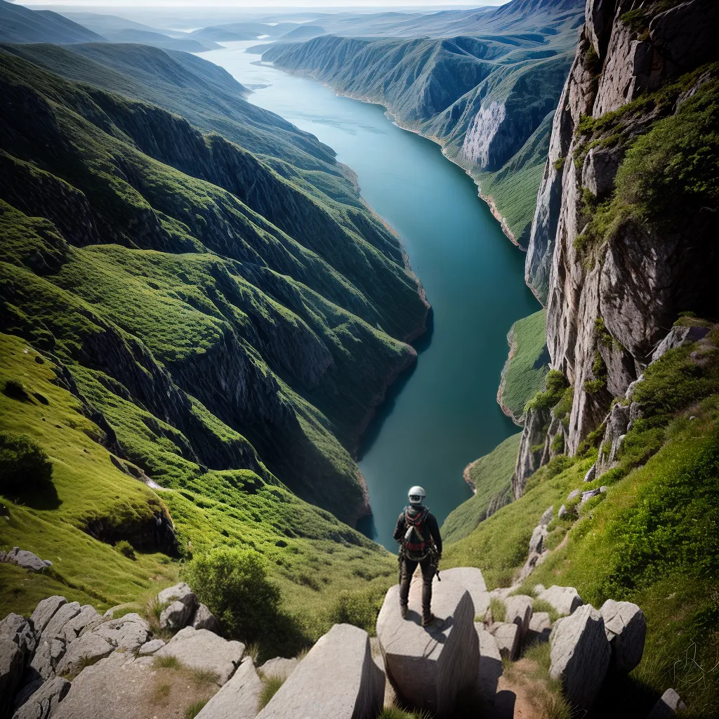 Fotos salto abismo paisagem adrenalina