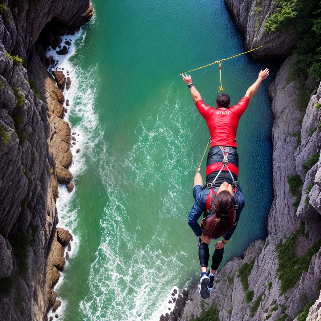 Fotos salto aventura bungee emocao