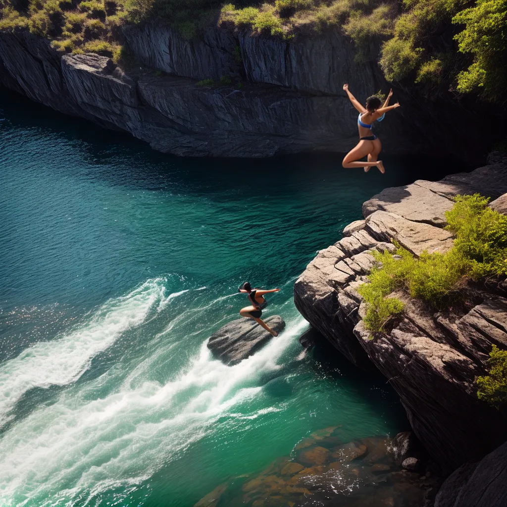 Fotos salto rio adrenalina liberdade