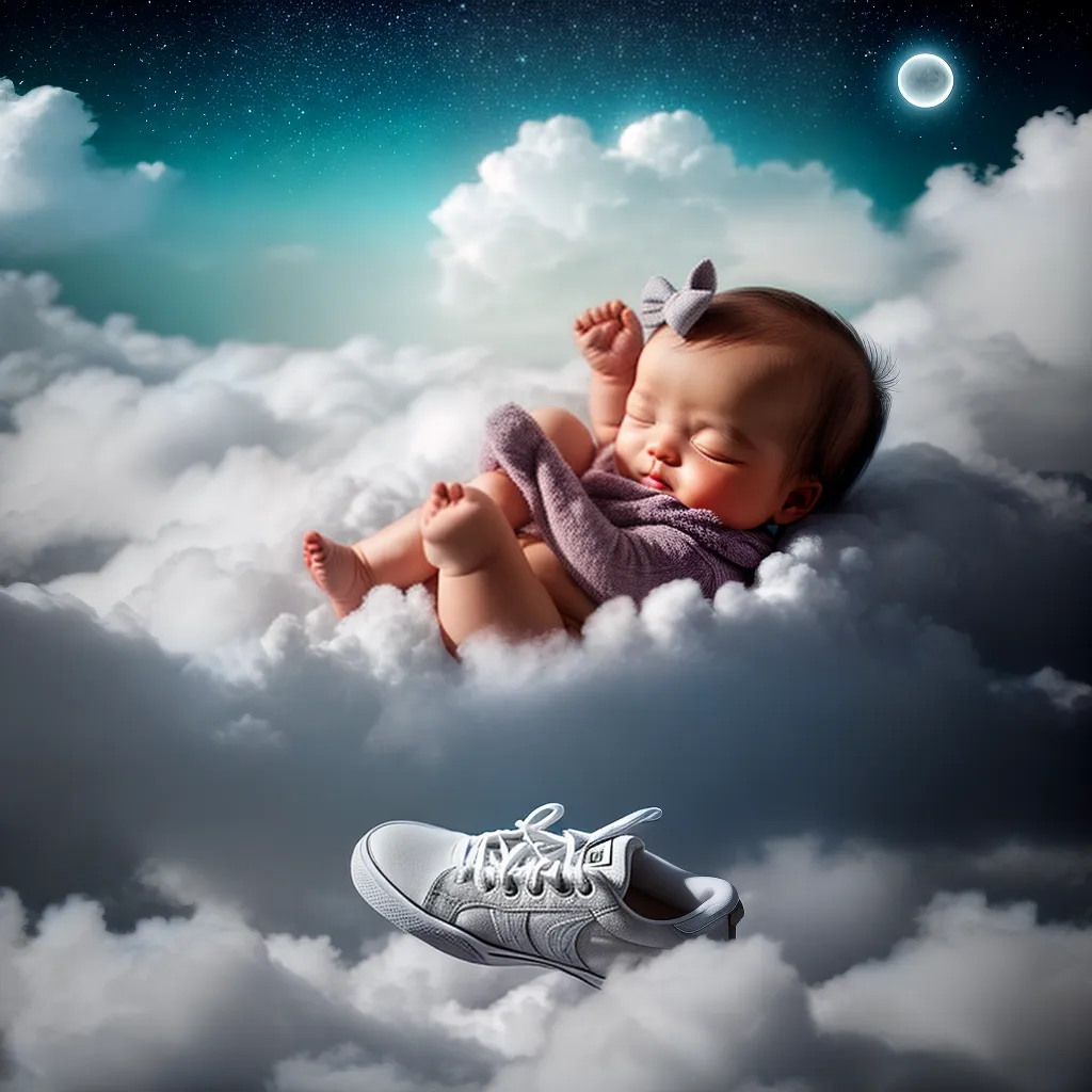 Calçados de bebê nos sonhos: significados simbólicos 3 Fotos sapatinho bebe nuvem estrelas lua