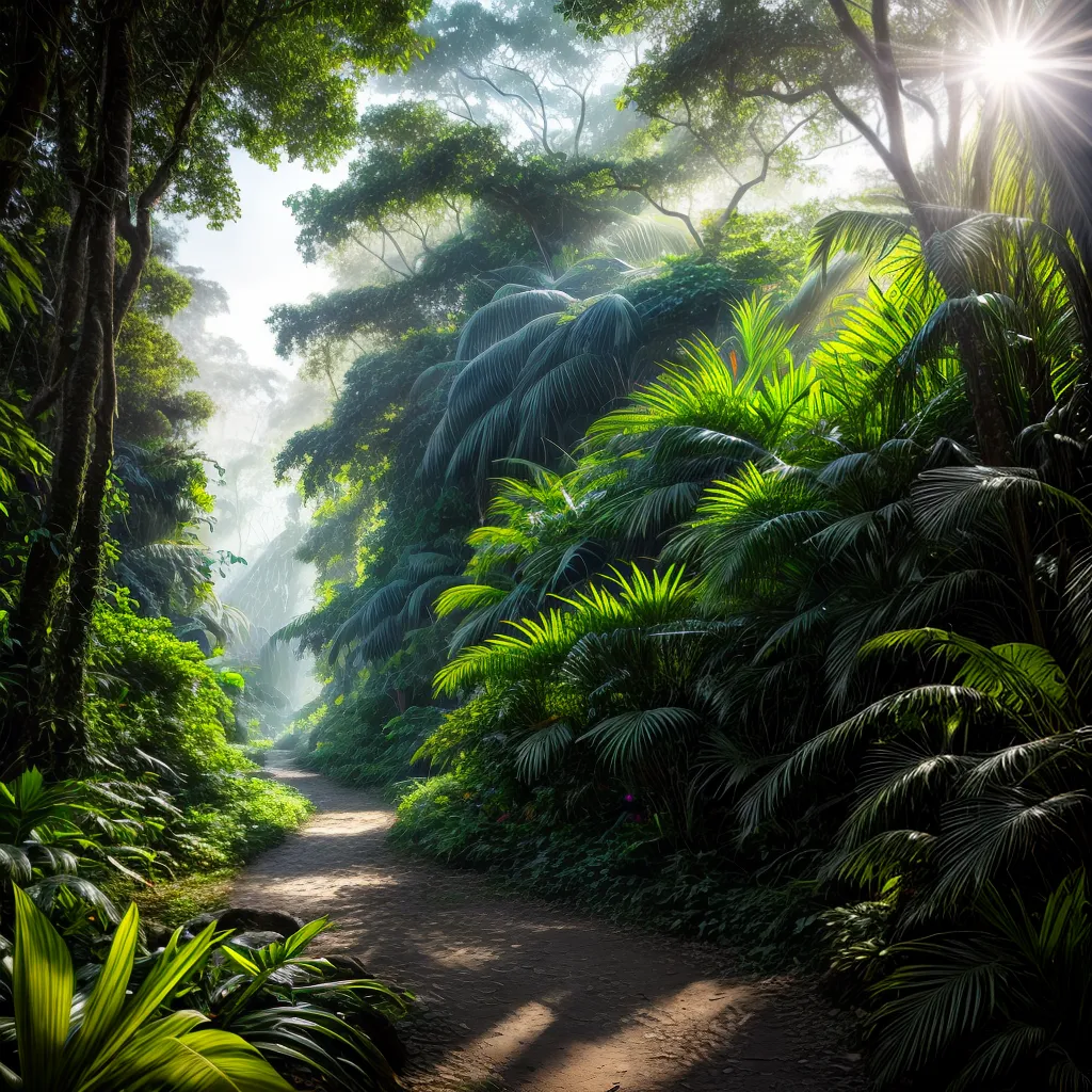 Sonhar com a Selva: Significado e Interpretação 2 Fotos selva folhagem raios silhueta descoberta