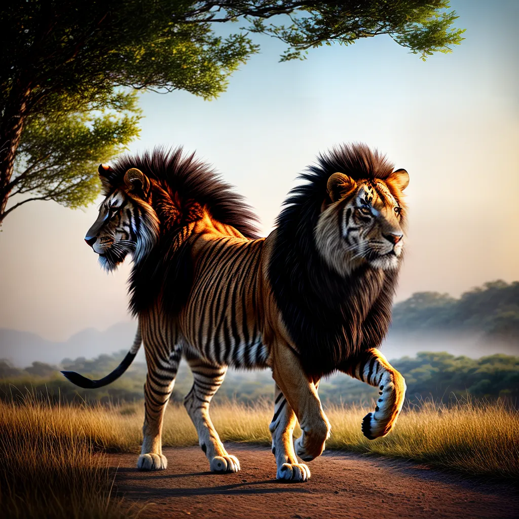Fotos selvagem leao tigre zebra savana