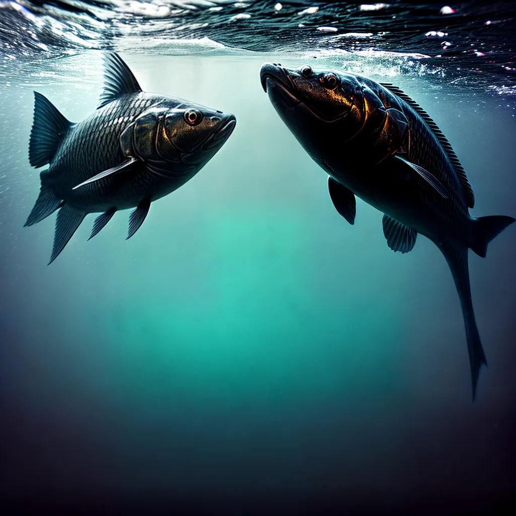 5. Peixe-gato Misterioso: Entenda o significado de sonhar com animais aquáticos. 5 Fotos silhueta peixe gato misterioso lago turvo