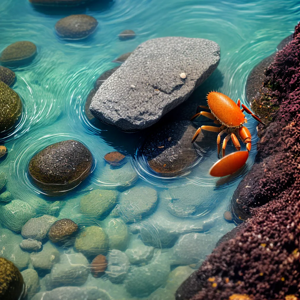 Descubra o simbolismo do Caranguejo em seus sonhos beira-mar. 5 Fotos simbolismo sonhos caranguejo tidepool