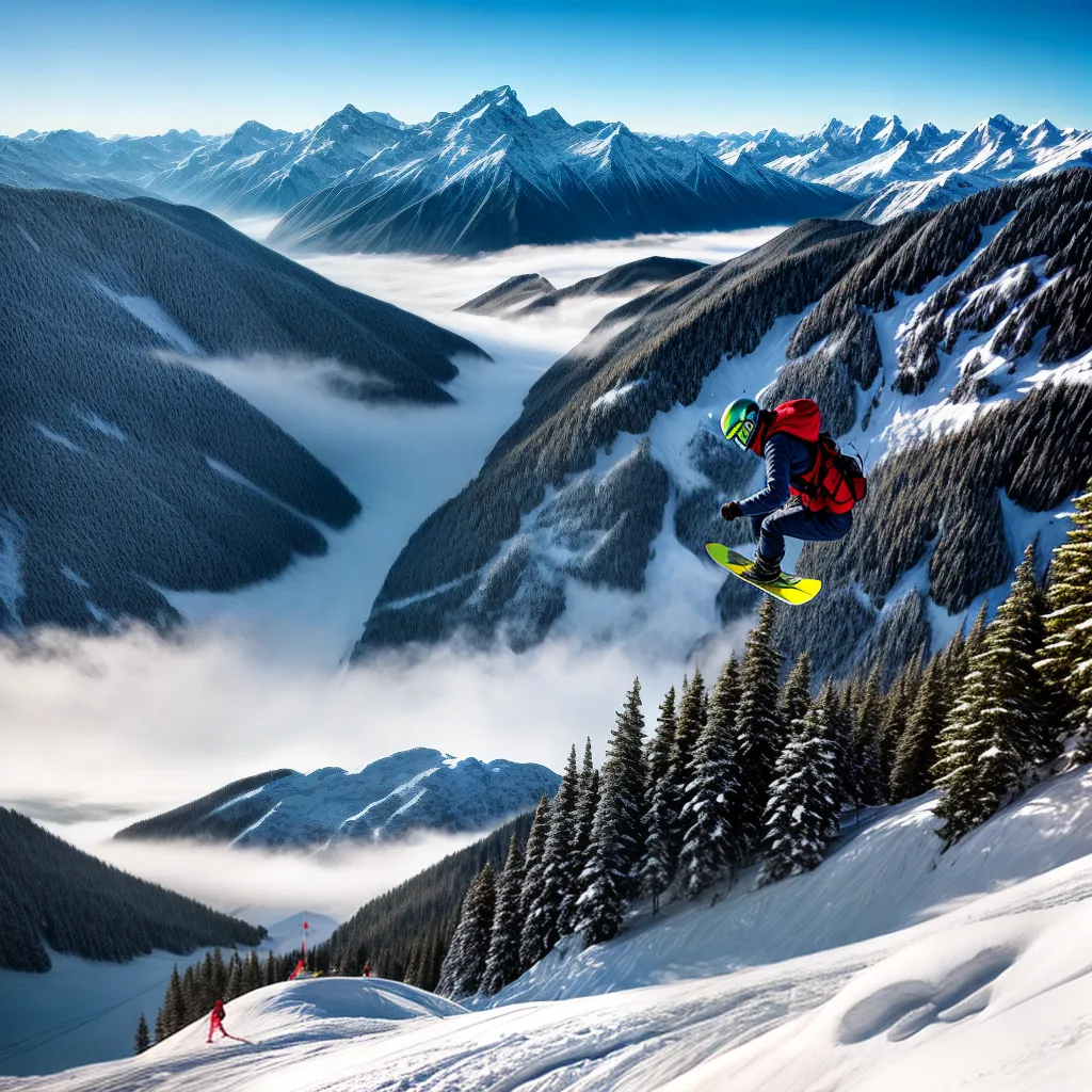 Fotos snowboard ar livre montanha alegria