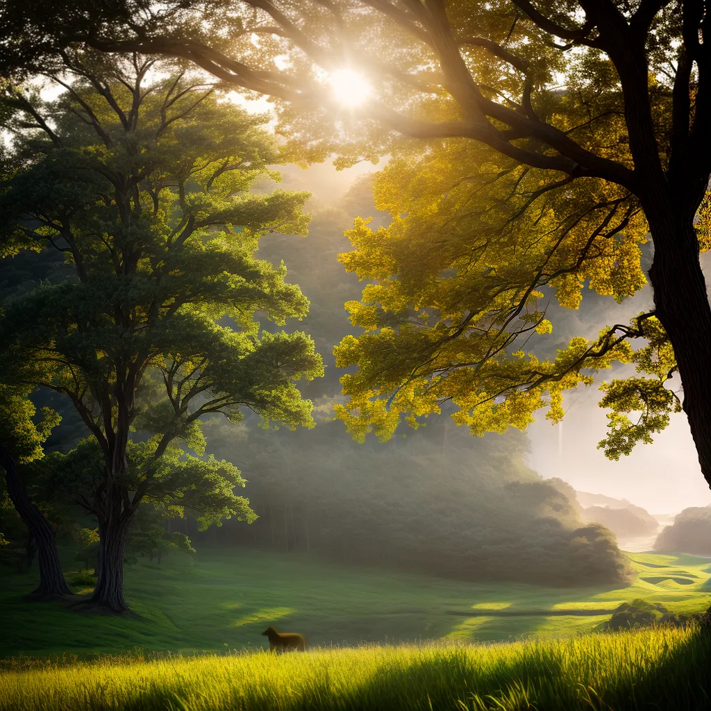 Descanso luminoso: qual o significado de sonhar com o sol dourado? 4 Fotos sol dourado paisagem serenidade