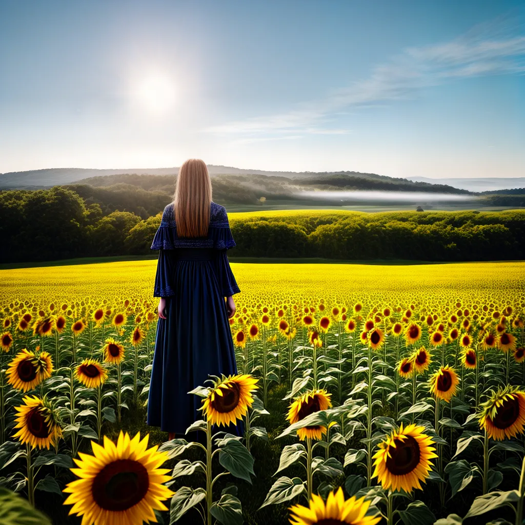 Título 5: Helianthus nos sonhos: Descubra o que significa sonhar com Girassóis 3 Fotos sol girassol campo pensativo
