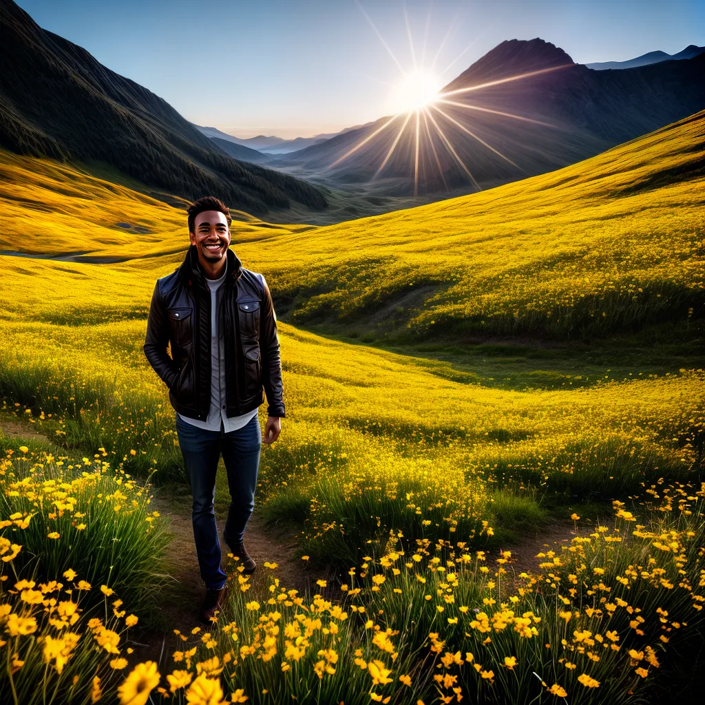 Sonhar com sorrisos: Descubra o significado dos sonhos felizes. 5 Fotos sol nascente montanhas flores sorriso
