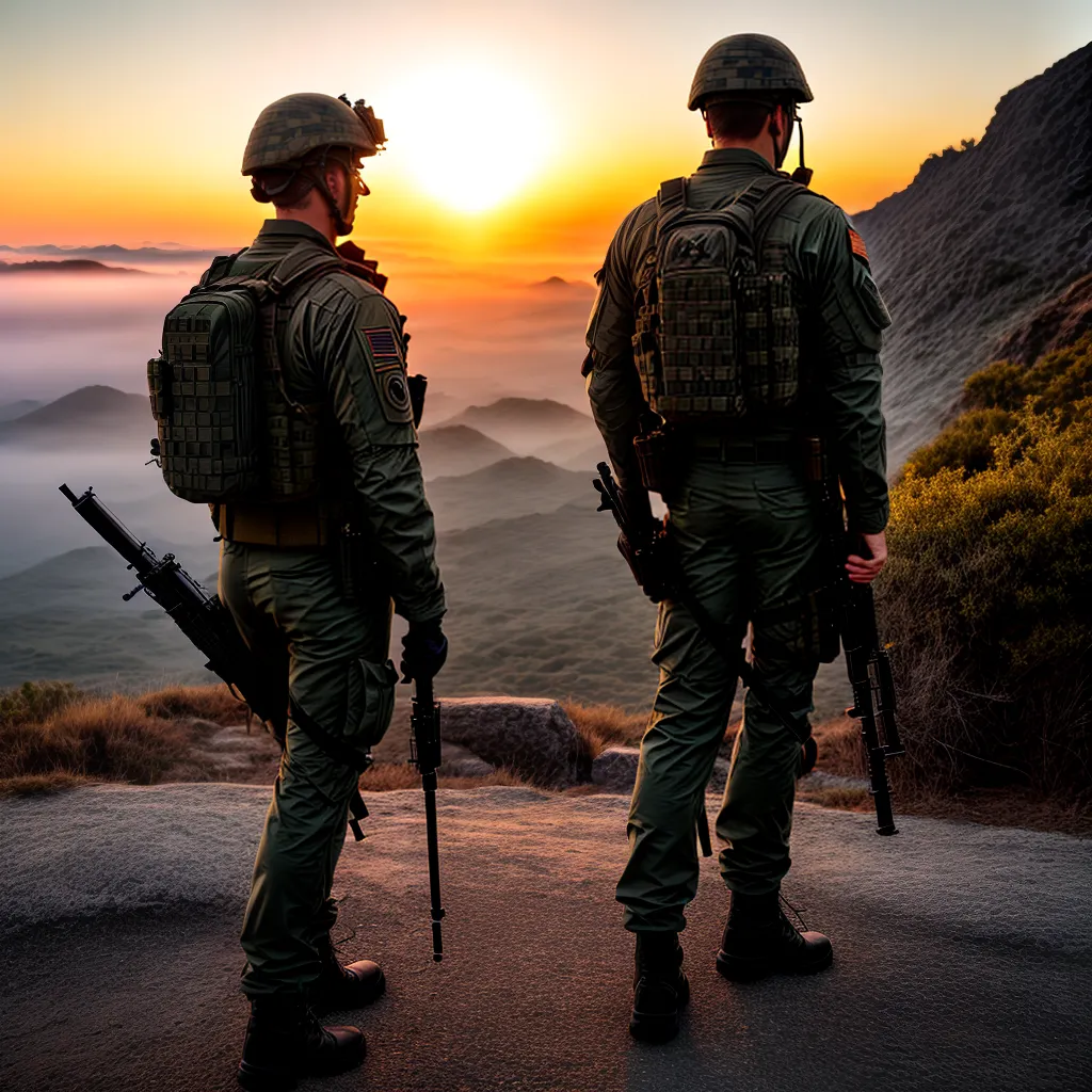 O que significa sonhar com soldados armados? 3 Fotos soldado por do sol alerta tensao