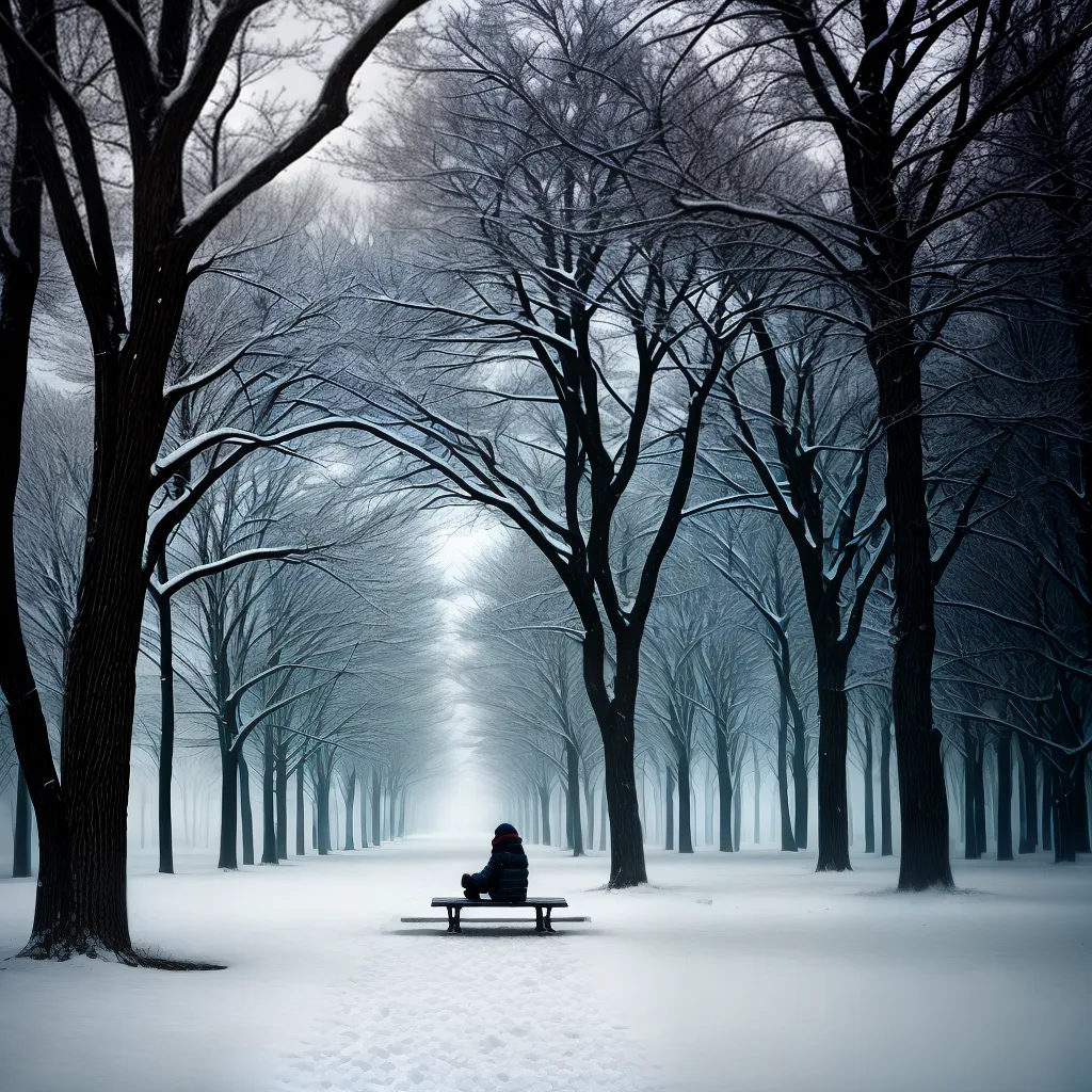 Fotos solidao inverno parque neve