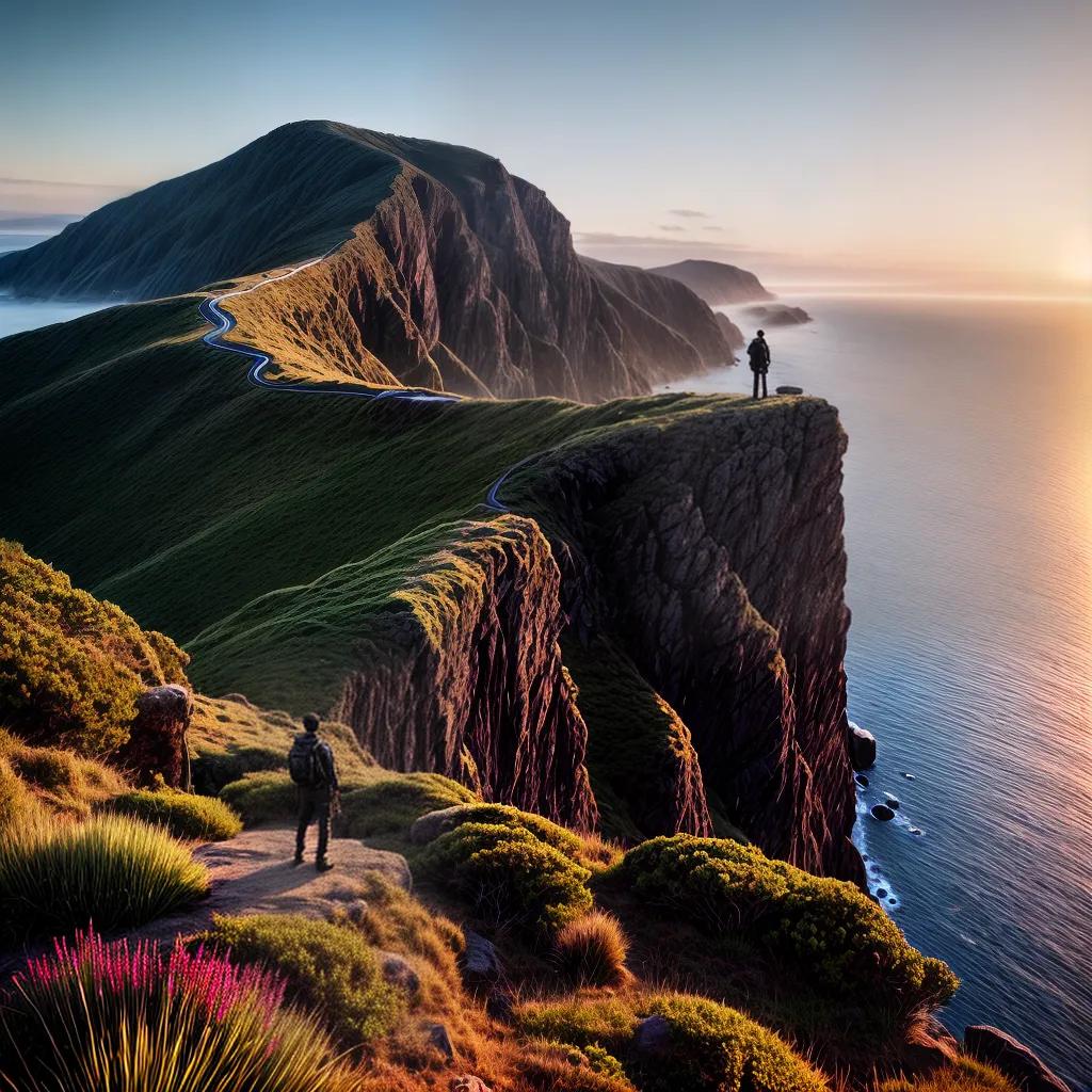 Fotos solitario pensativo paisagem mar amanhecer