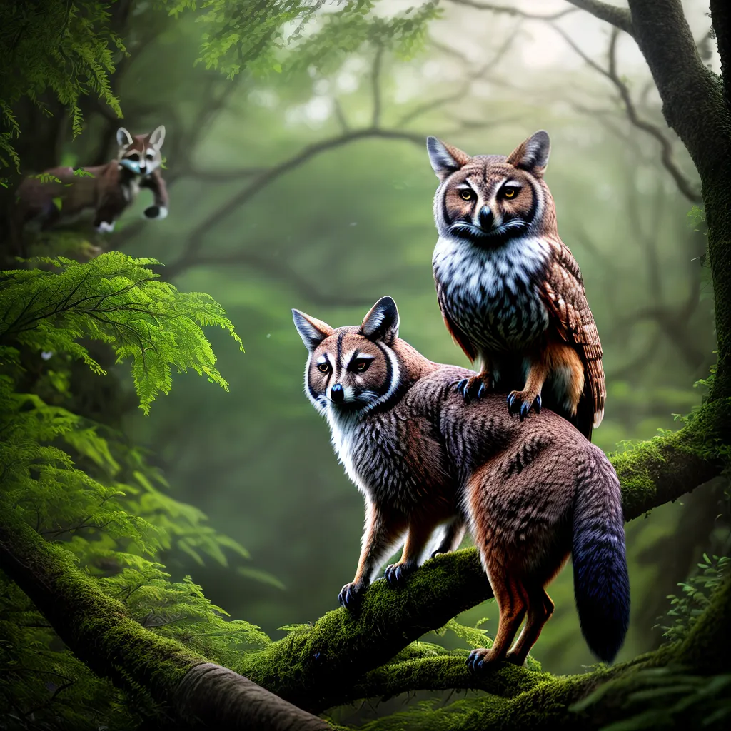 Fotos sonhador animais sabedoria foz cervo raccoon