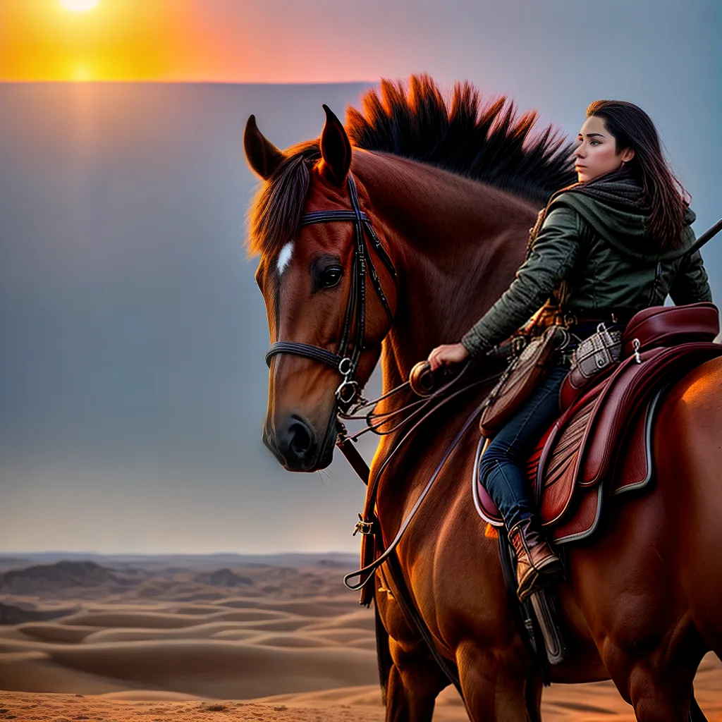 Fotos sonhador deserto por do sol cavaleiro
