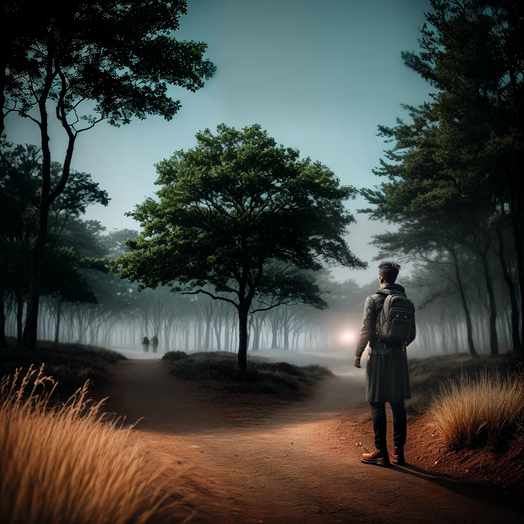 Dividir em dois caminhos: Interpretando sonhos 3 Fotos sonhador escolha caminho surrealismo