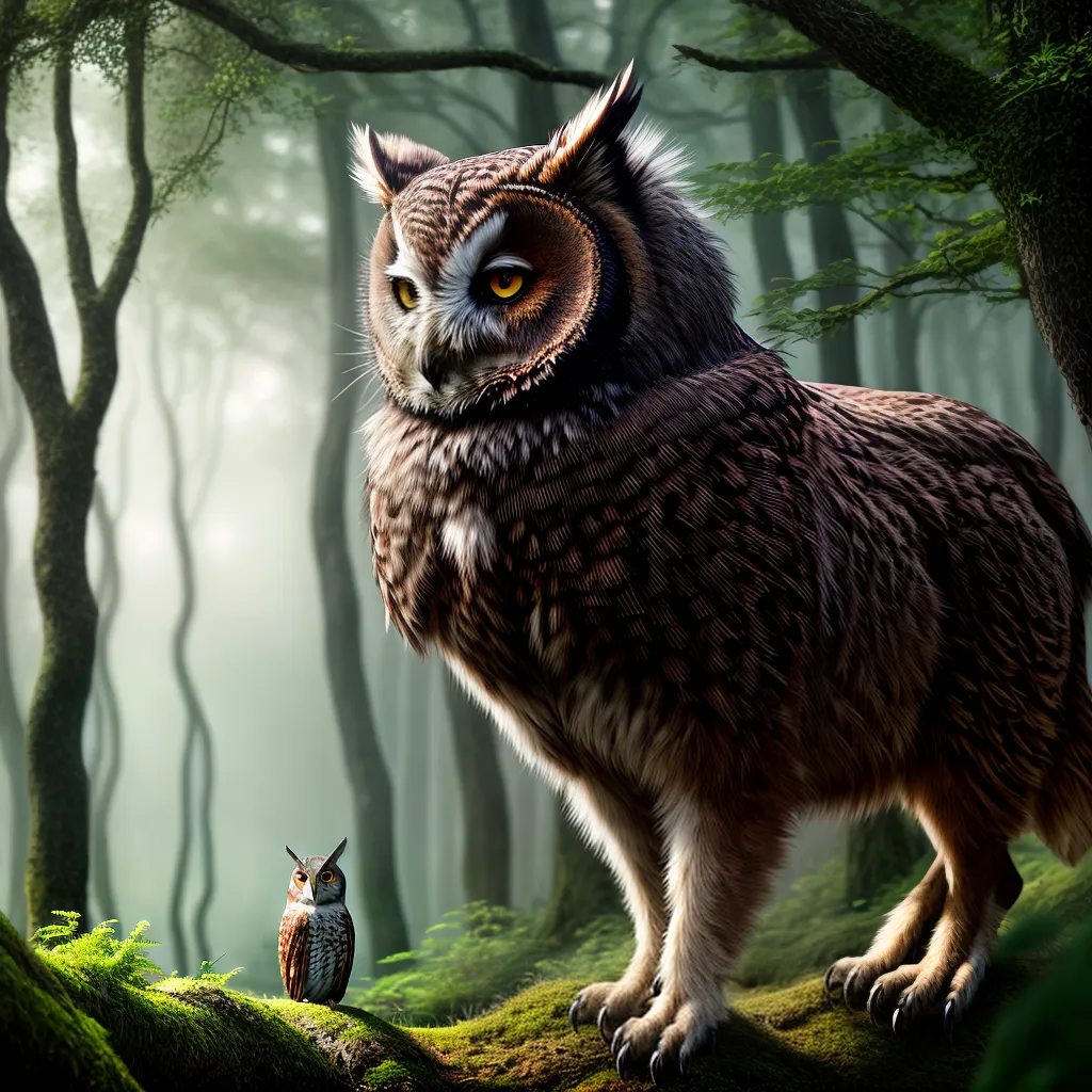 Fotos sonhador floresta animais coruja unicornio