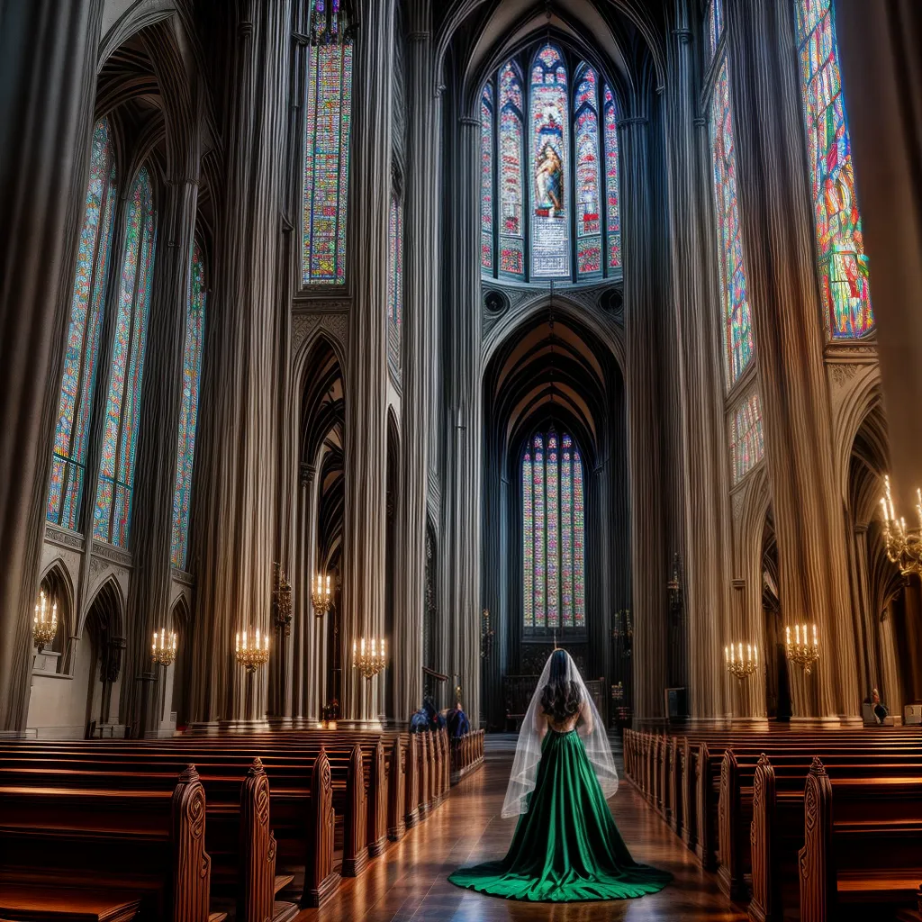 Fotos sonhador igreja vitrais velas beleza sagrada