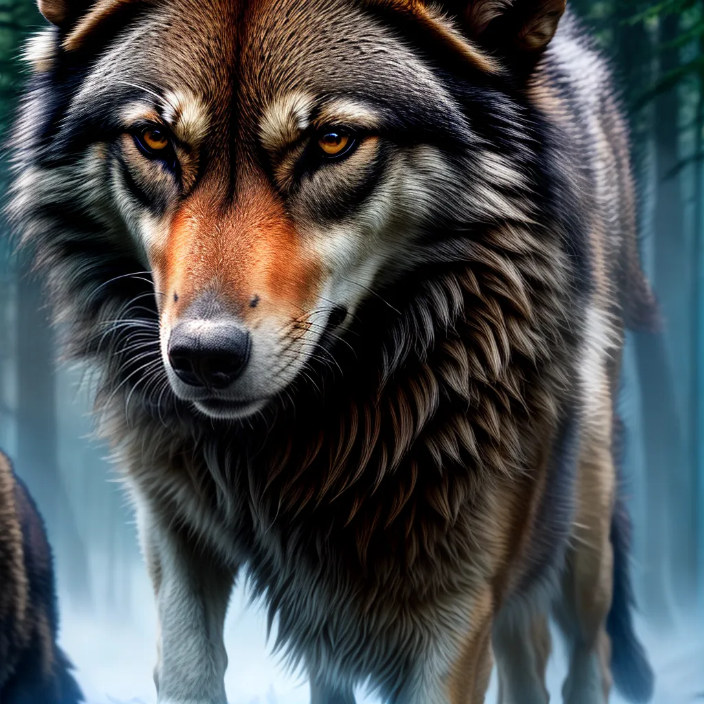 Fotos sonhador lobo floresta lua
