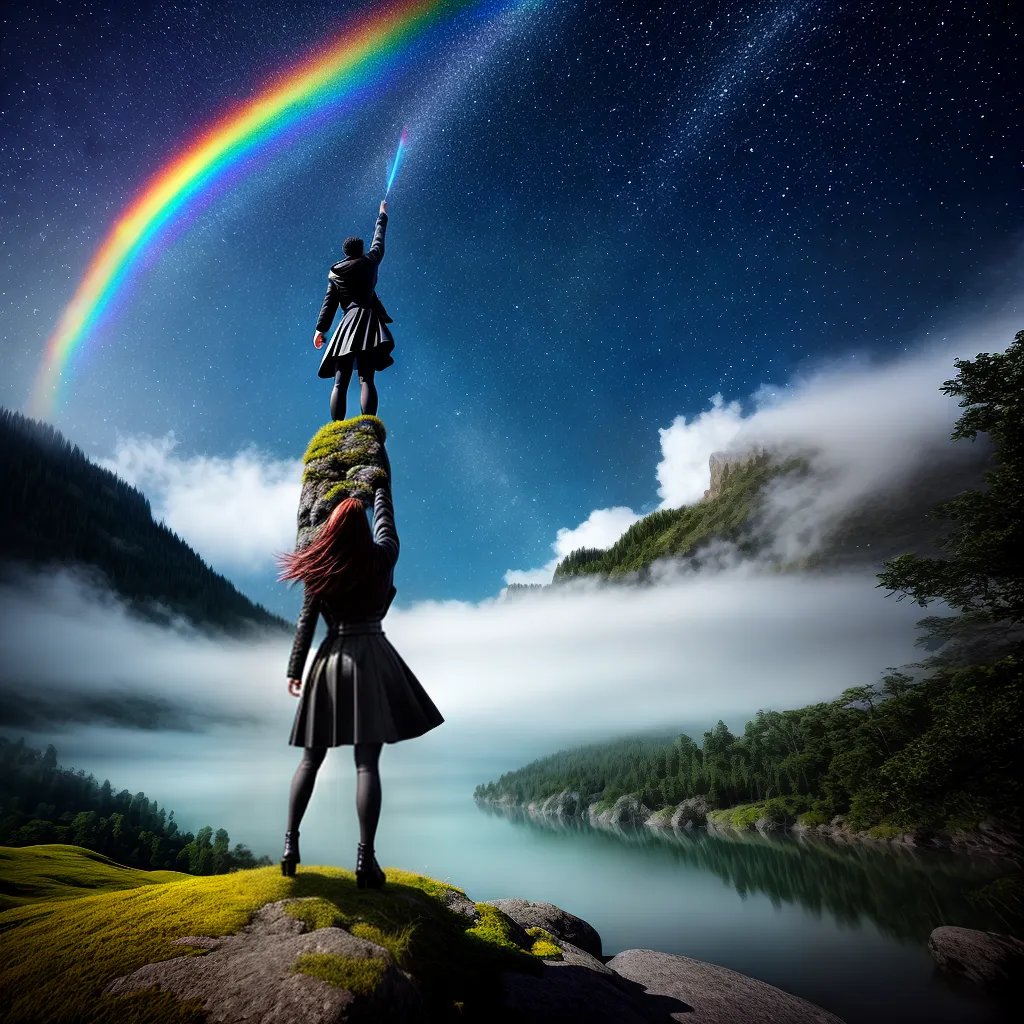 Fotos sonhador nuvem estrela rio arcoiris